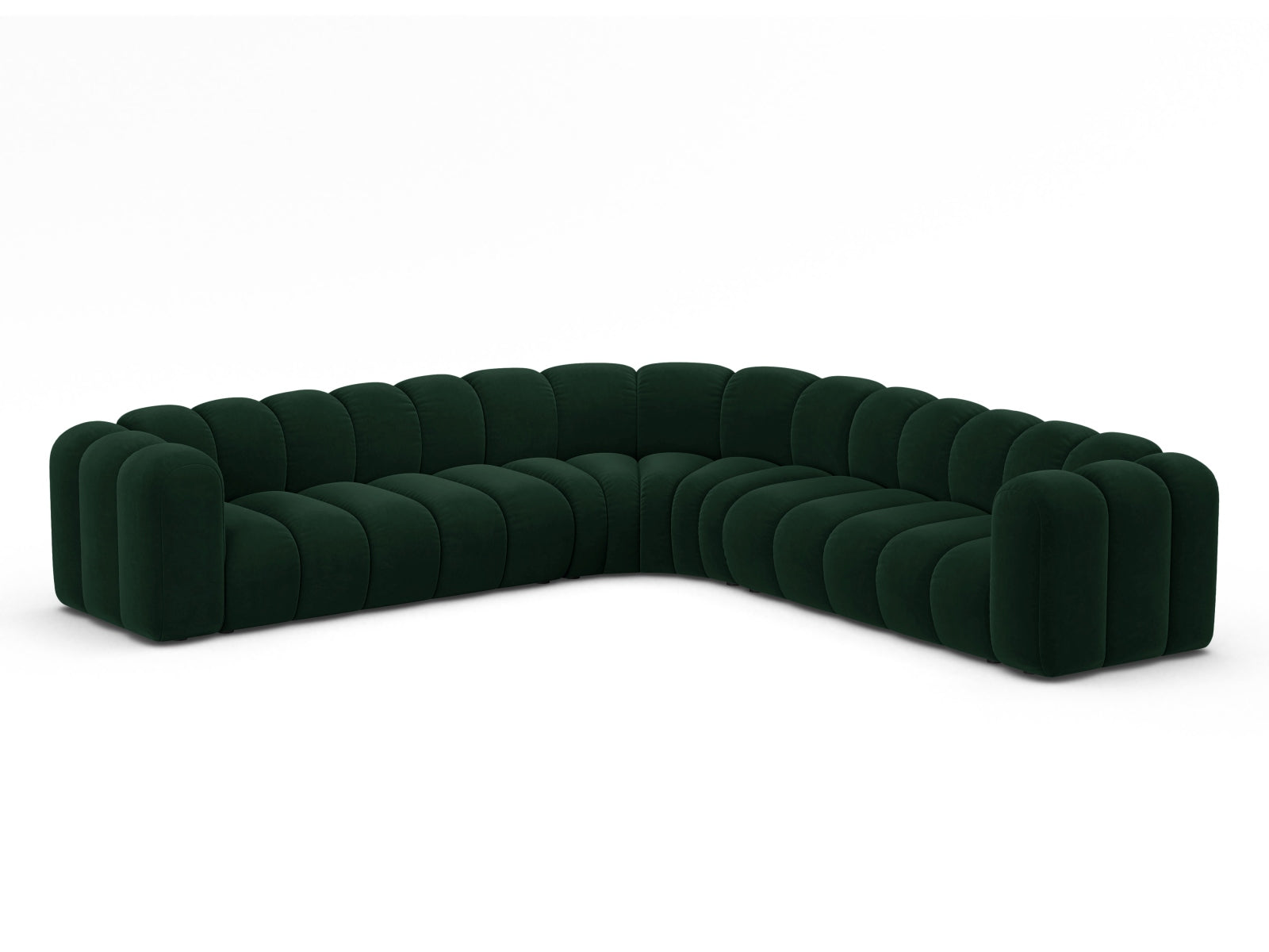 Entdecken Sie das Lupine Velour Symmetrical Ecksofa von Micadoni – ein elegantes 5-Sitzer Sofa, das perfekten Komfort und vielseitige Gestaltungsmöglichkeiten bietet.