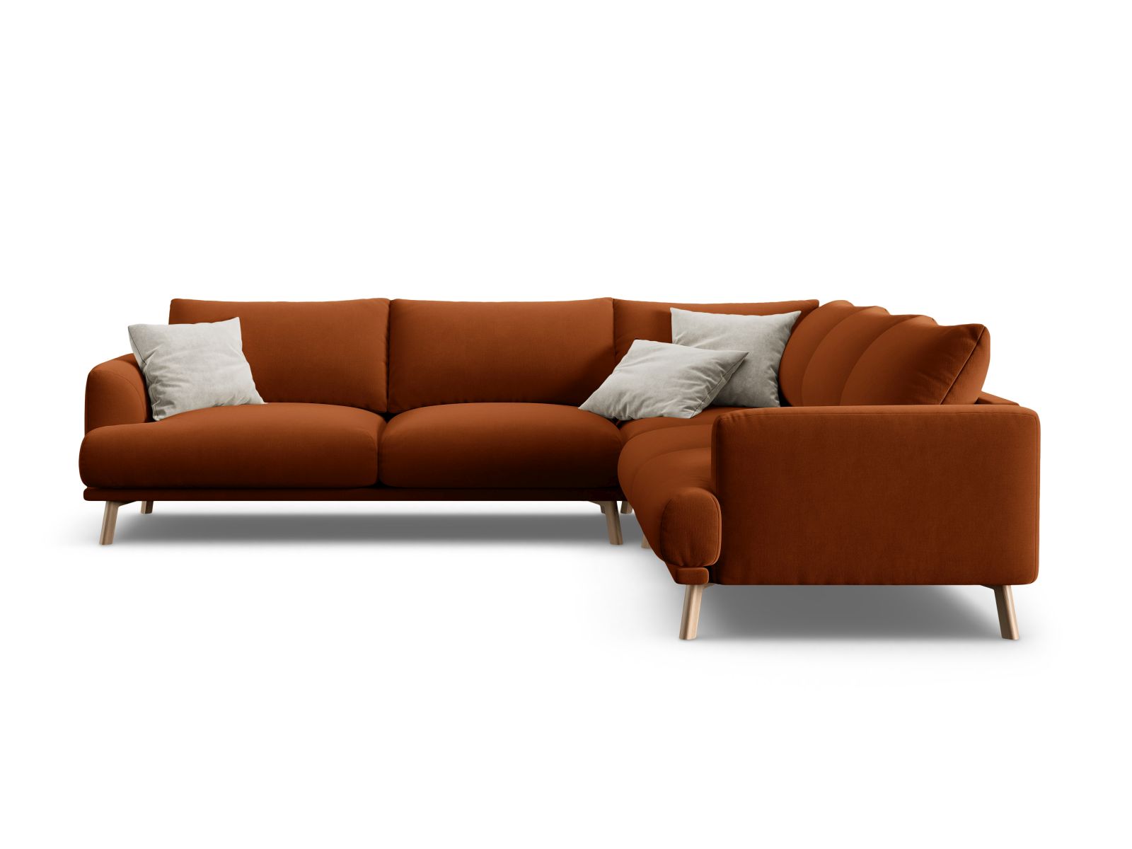 5-Sitzer Ecksofa Symmetric Naomi in Terracotta-Salvador präsentiert im Onlineshop von KAQTU Design AG. Ecksofa ist von Micadoni