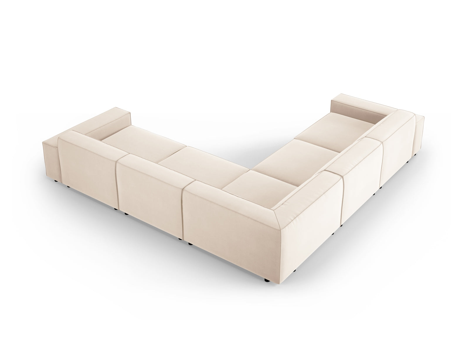 Bequemes, modulares Ecksofa Jodie in warmem Beige, das modernen Komfort und stilvolles Design für Ihr Zuhause vereint.