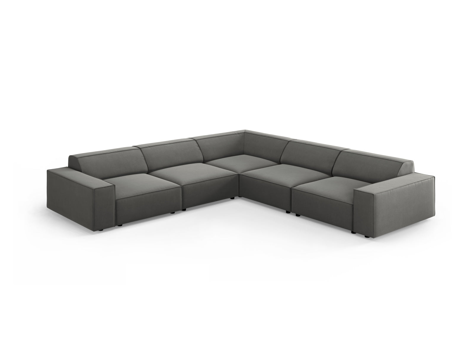 Entdecken Sie das Jodie Velour Ecksofa von Micadoni – ein elegantes, modulares 6-Sitzer Sofa, das Komfort und Stil in Ihr Zuhause bringt.