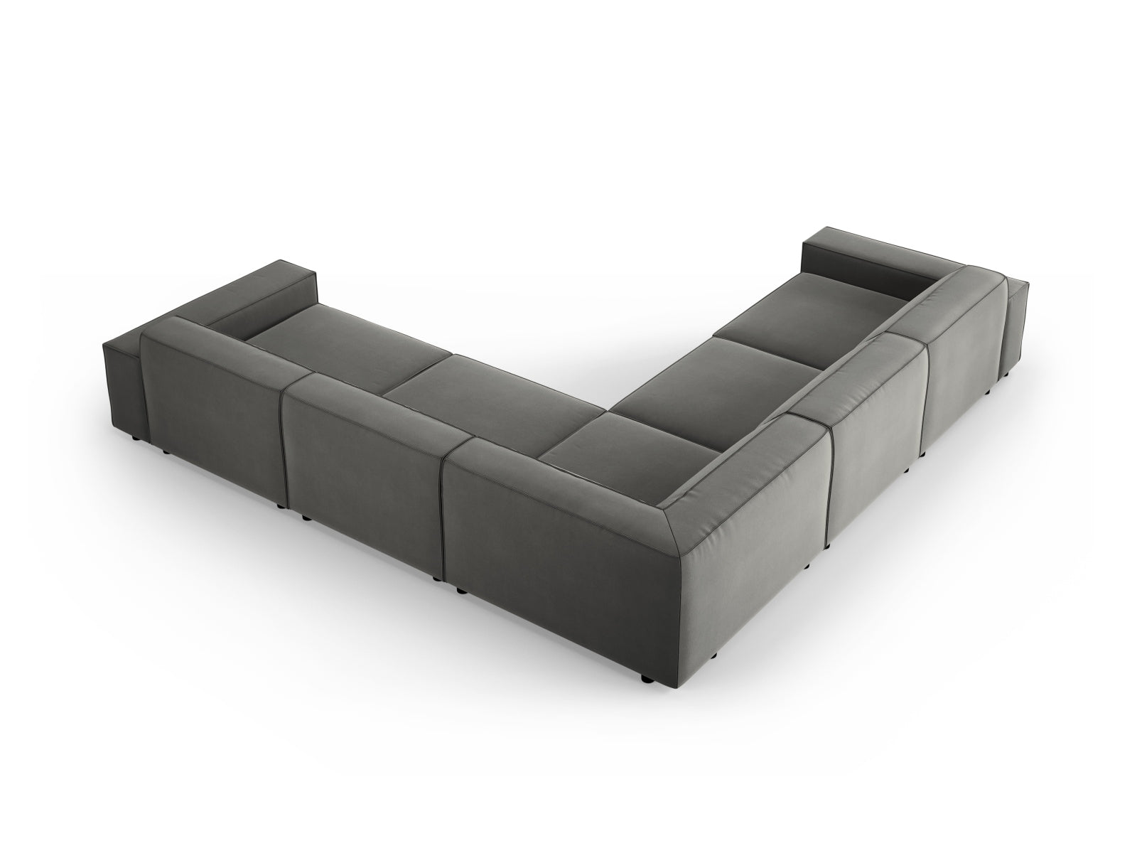 Erleben Sie das Jodie Velour Ecksofa von Micadoni – ein stilvolles, modulares 6-Sitzer Sofa, das sich perfekt an Ihre Wohnbedürfnisse anpasst.