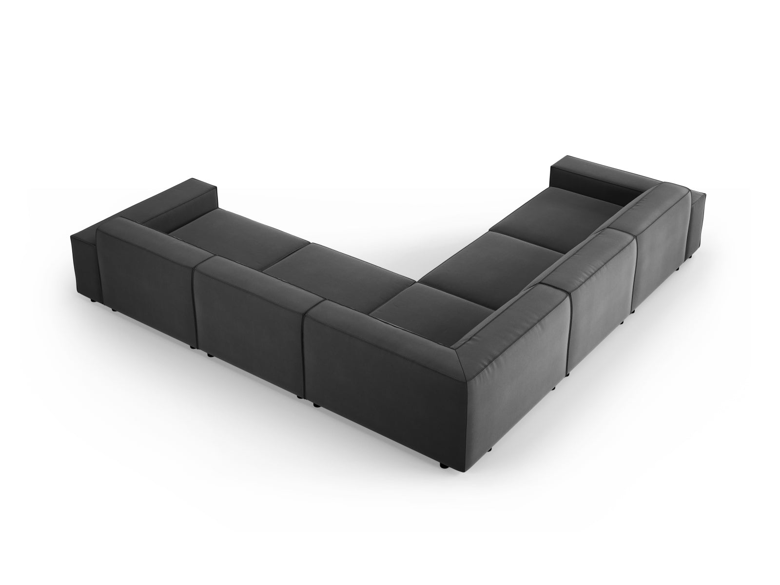 Erleben Sie das Jodie Velour Ecksofa von Micadoni – ein stilvolles, modulares 6-Sitzer Sofa, das sich perfekt an Ihre Wohnbedürfnisse anpasst.