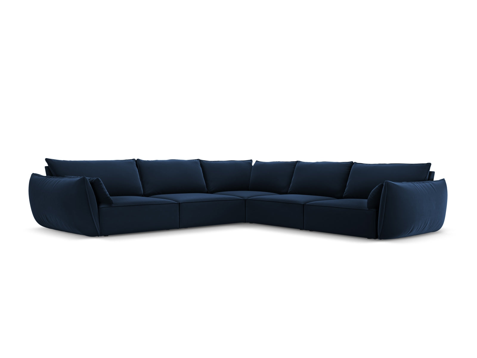 Kaelle Velour Symmetrical Ecksofa 7 Sitzer in Royal Blue präsentiert im Onlineshop von KAQTU Design AG. Ecksofa ist von Micadoni