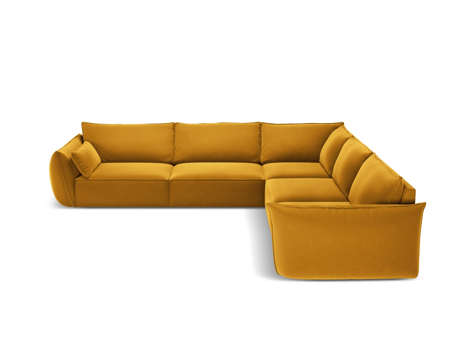 Entdecken Sie das stilvolle Kaelle Velour Ecksofa 7 Sitzer von Micadoni – ideal für Komfort und gesellige Abende in Ihrem Zuhause.