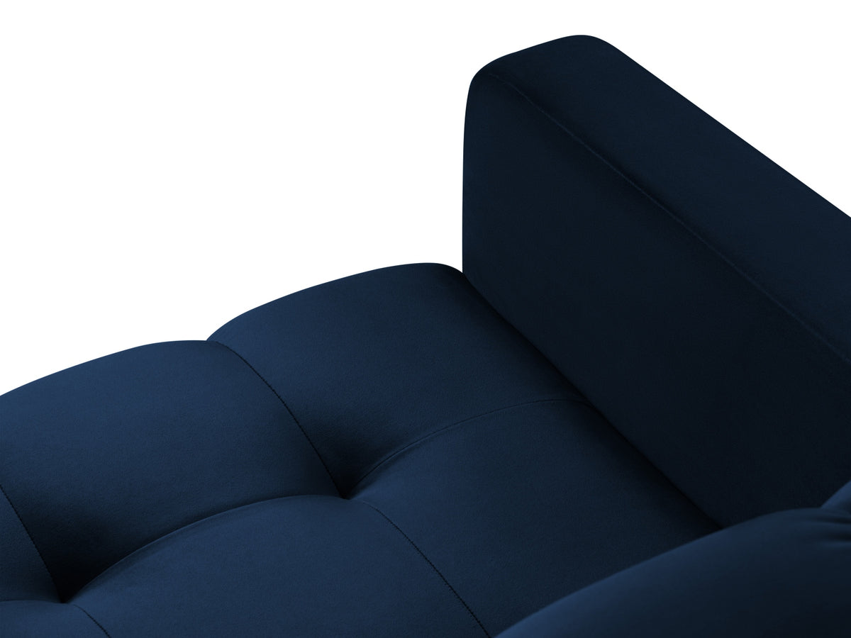 Mamaia Velour Symmetrical Ecksofa 6 Sitzer in Royal Blue/Schwarz-Bluvel präsentiert im Onlineshop von KAQTU Design AG. Ecksofa ist von Micadoni