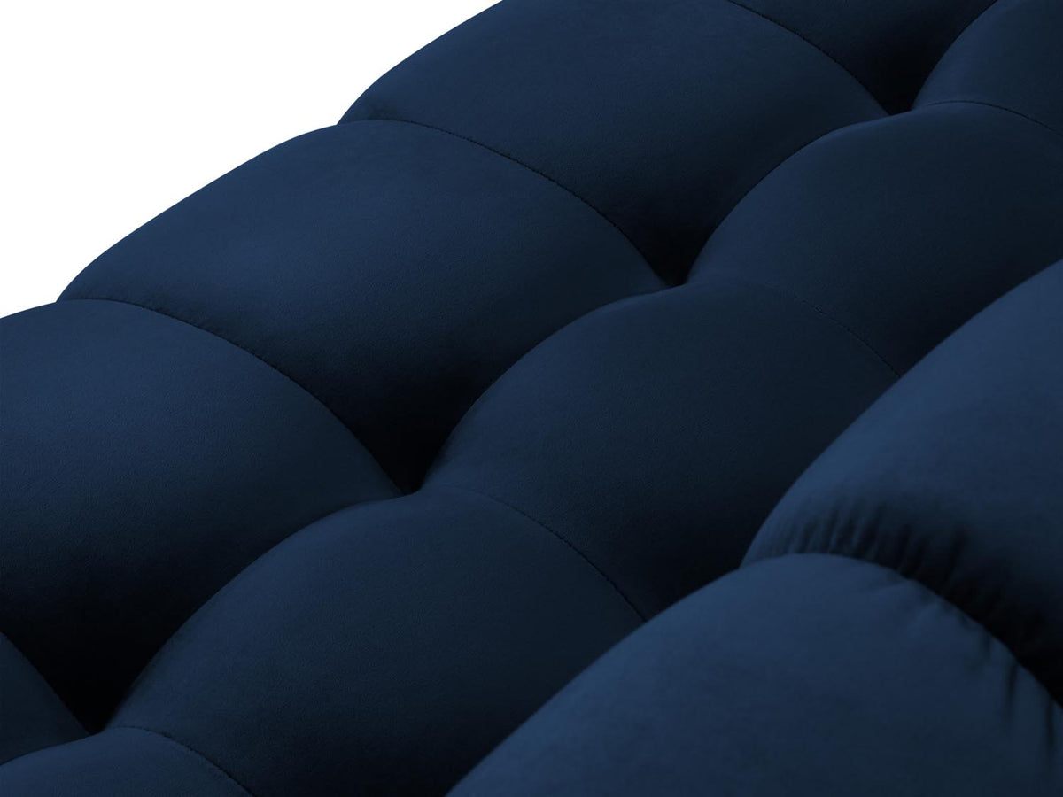 Mamaia Velour Symmetrical Ecksofa 6 Sitzer in Royal Blue/Schwarz-Bluvel präsentiert im Onlineshop von KAQTU Design AG. Ecksofa ist von Micadoni