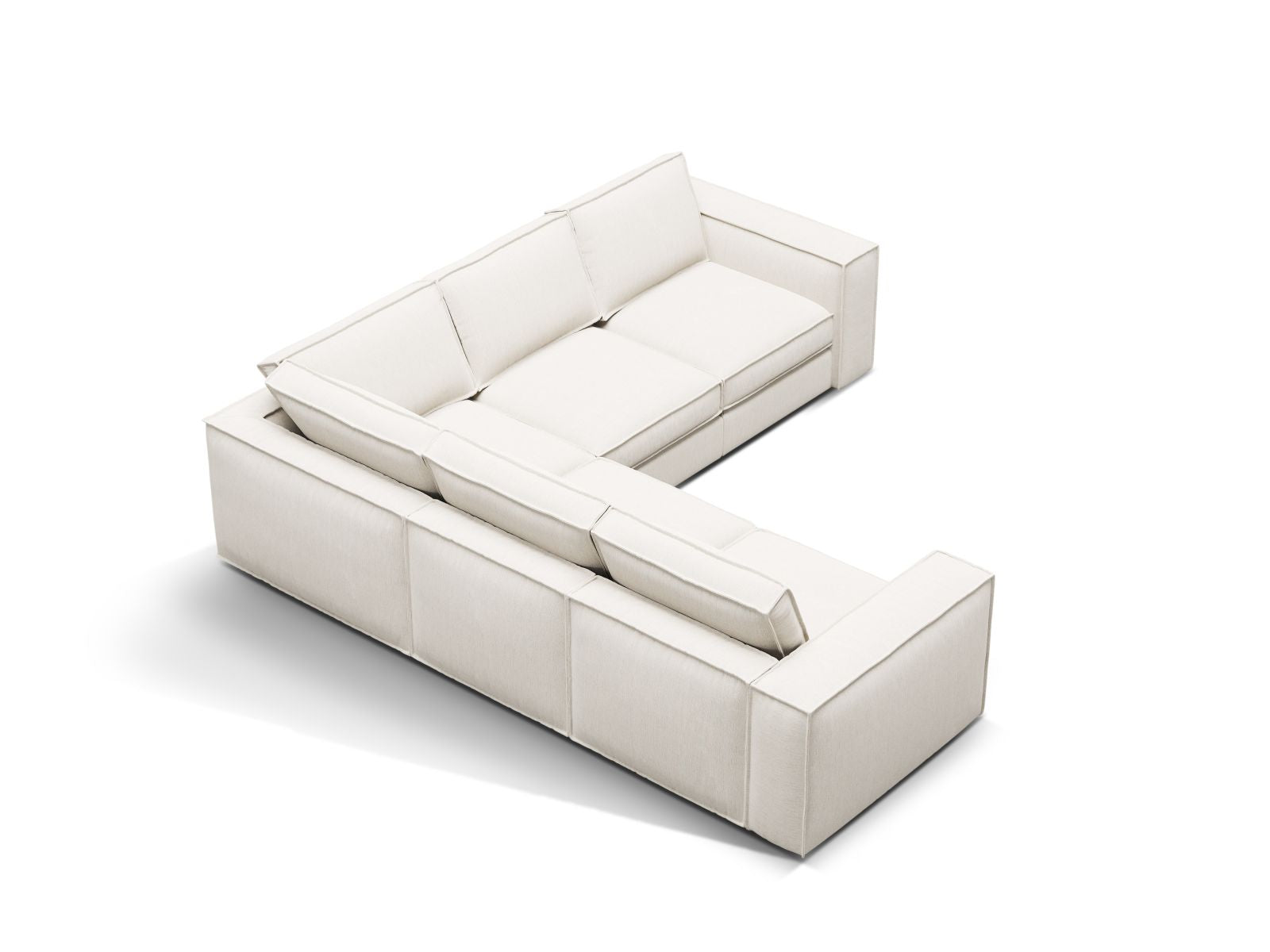 Elegantes 4-Sitzer Ecksofa Pola in symmetrischem Design, ideal für moderne Wohnräume, erhältlich bei KAQTU Design AG.