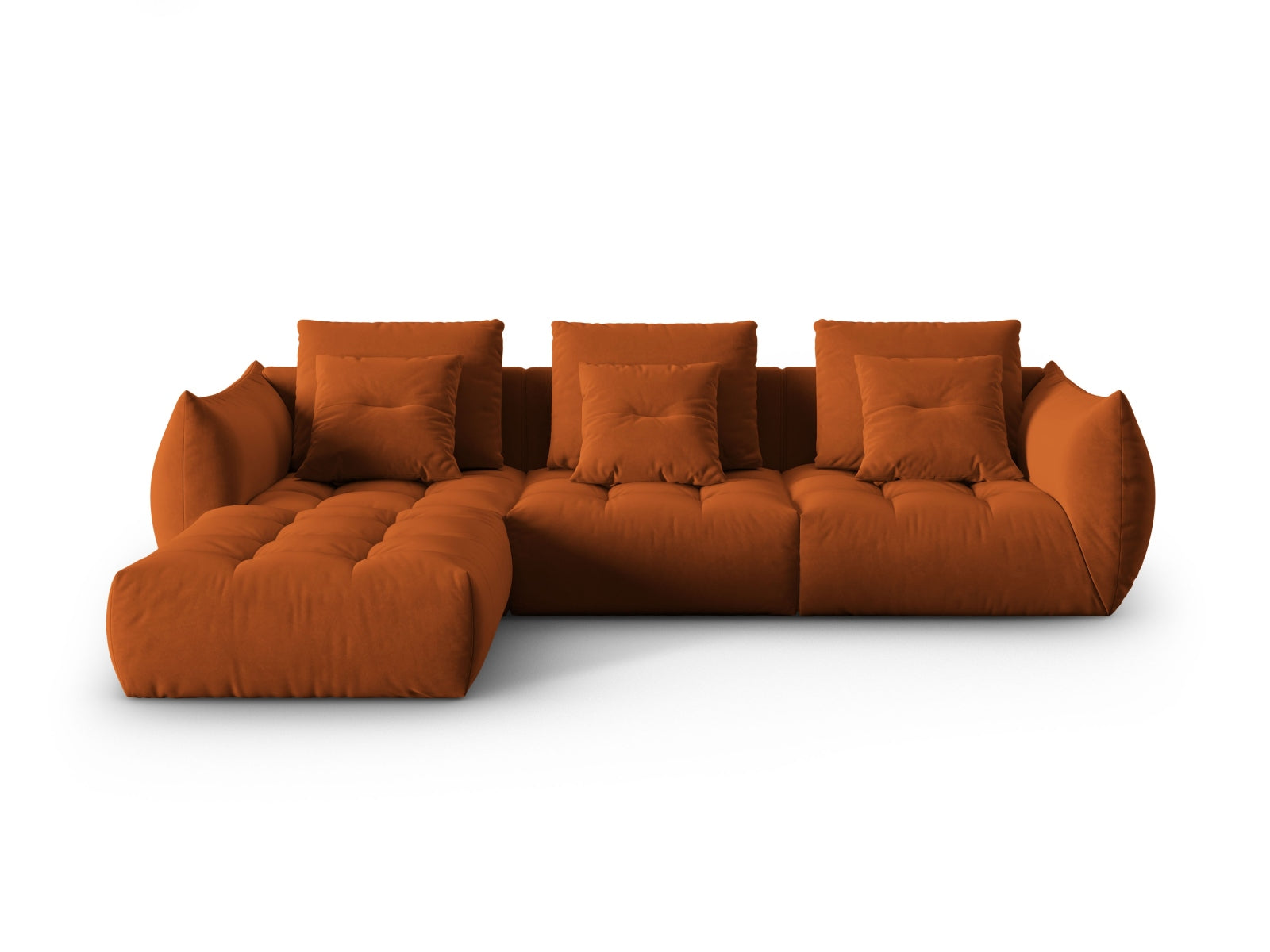 Bloom Velour Modular Sofa 2 Sitzer in Terracotta präsentiert im Onlineshop von KAQTU Design AG. L-Sofa links ist von Micadoni