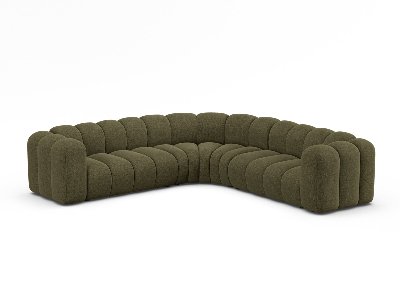 Elegantes Lupine Modular Ecksofa in stilvollem Grün, ideal für moderne Wohnräume, präsentiert von Micadoni.