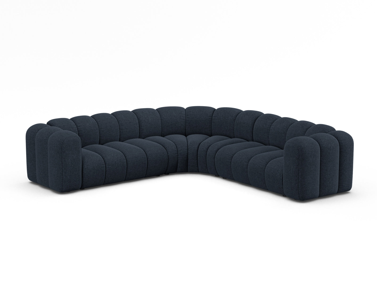 Elegantes Lupine Modular Ecksofa in Navy Blue-Eden, ideal für stilvolle Wohnräume, präsentiert von Micadoni.