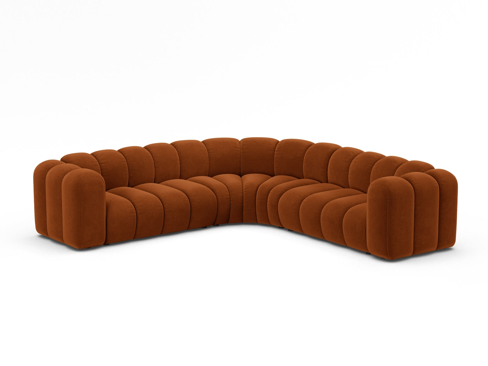 Lupine Modular Symmetrical Ecksofa 6 Sitzer in Terracotta präsentiert im Onlineshop von KAQTU Design AG. Ecksofa ist von Micadoni
