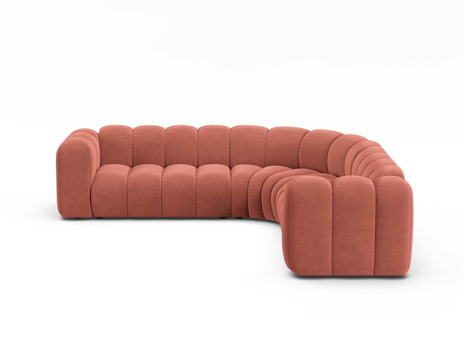 Lupine Modular Symmetrical Ecksofa 6 Sitzer in Coral präsentiert im Onlineshop von KAQTU Design AG. Ecksofa ist von Micadoni