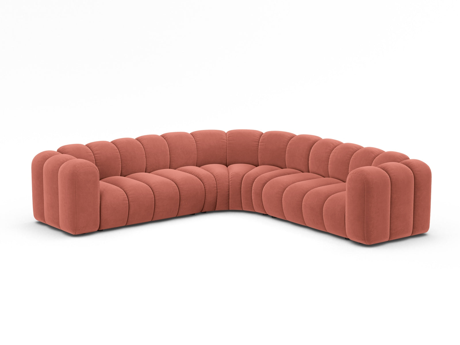 Elegantes Lupine Modular Ecksofa in Coral-Salvador, ideal für stilvolle Wohnräume, präsentiert von Micadoni.
