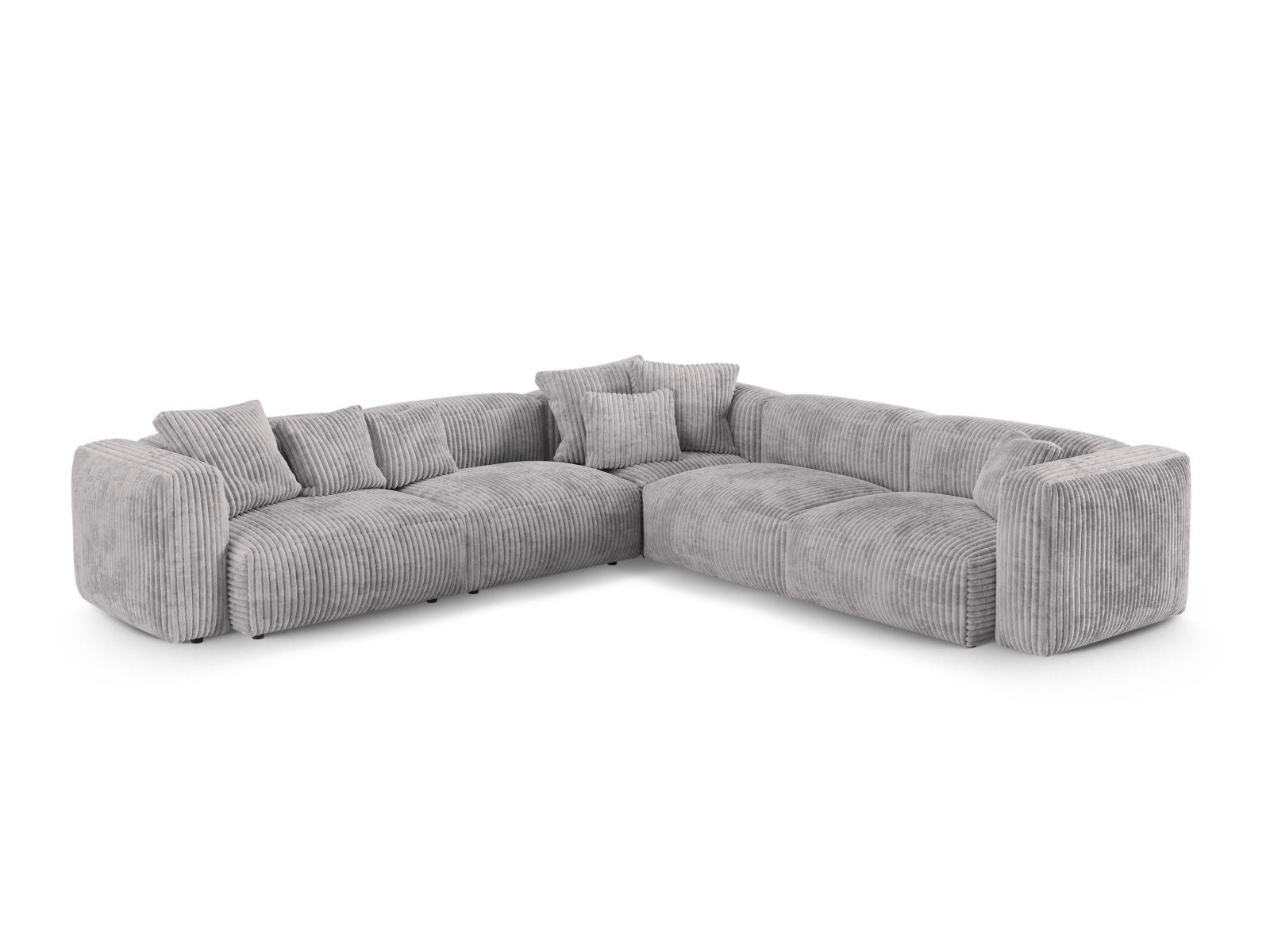 Elegantes 5-Sitzer Ecksofa XL Martina mit symmetrischer Form, perfekt für stilvolle Wohnräume und entspannte Zusammenkünfte.