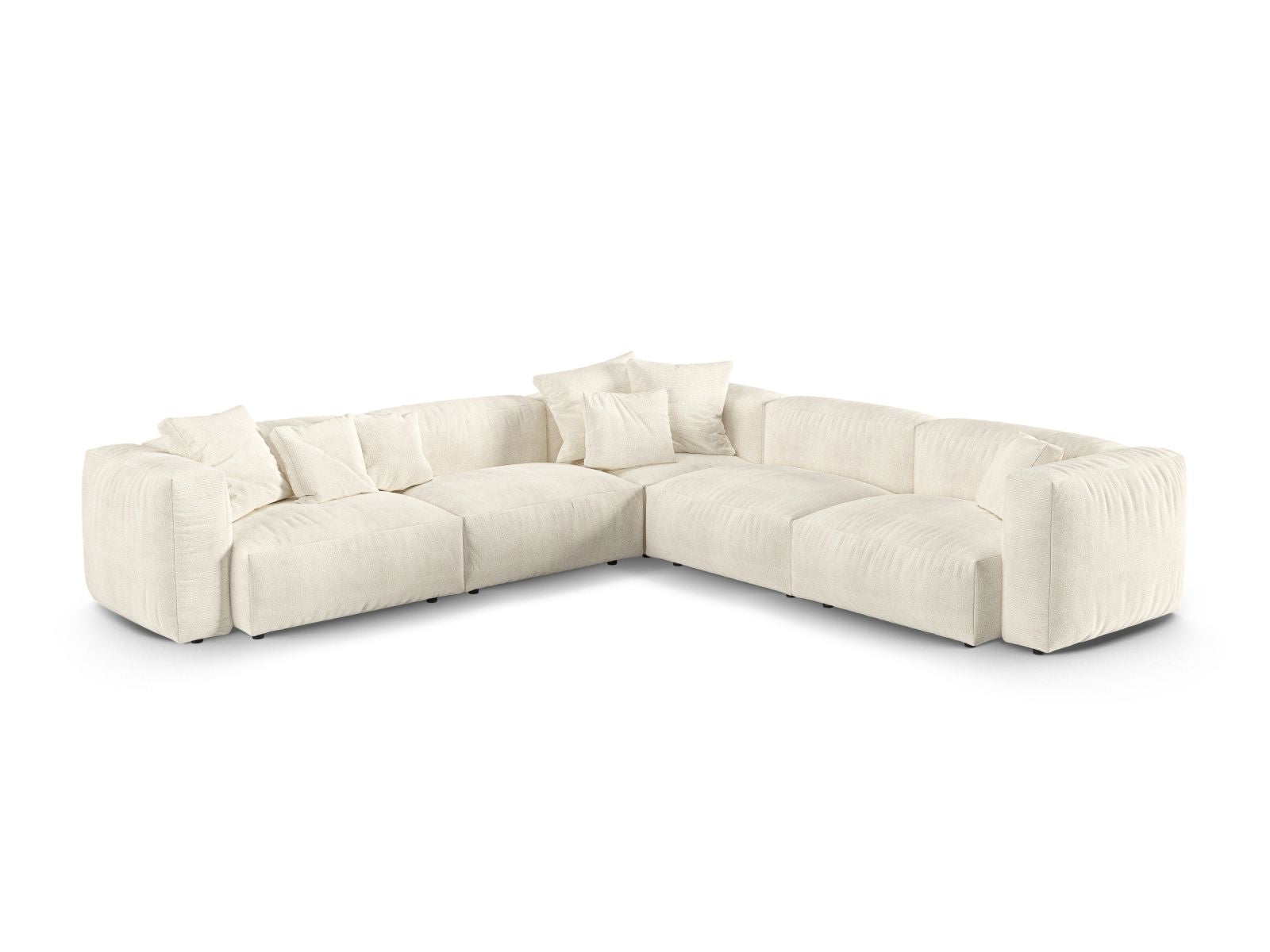 Modulares 5-Sitzer Ecksofa XL Martina in symmetrischer Form, ideal für gemütliche Abende und stilvolle Einrichtungsideen.