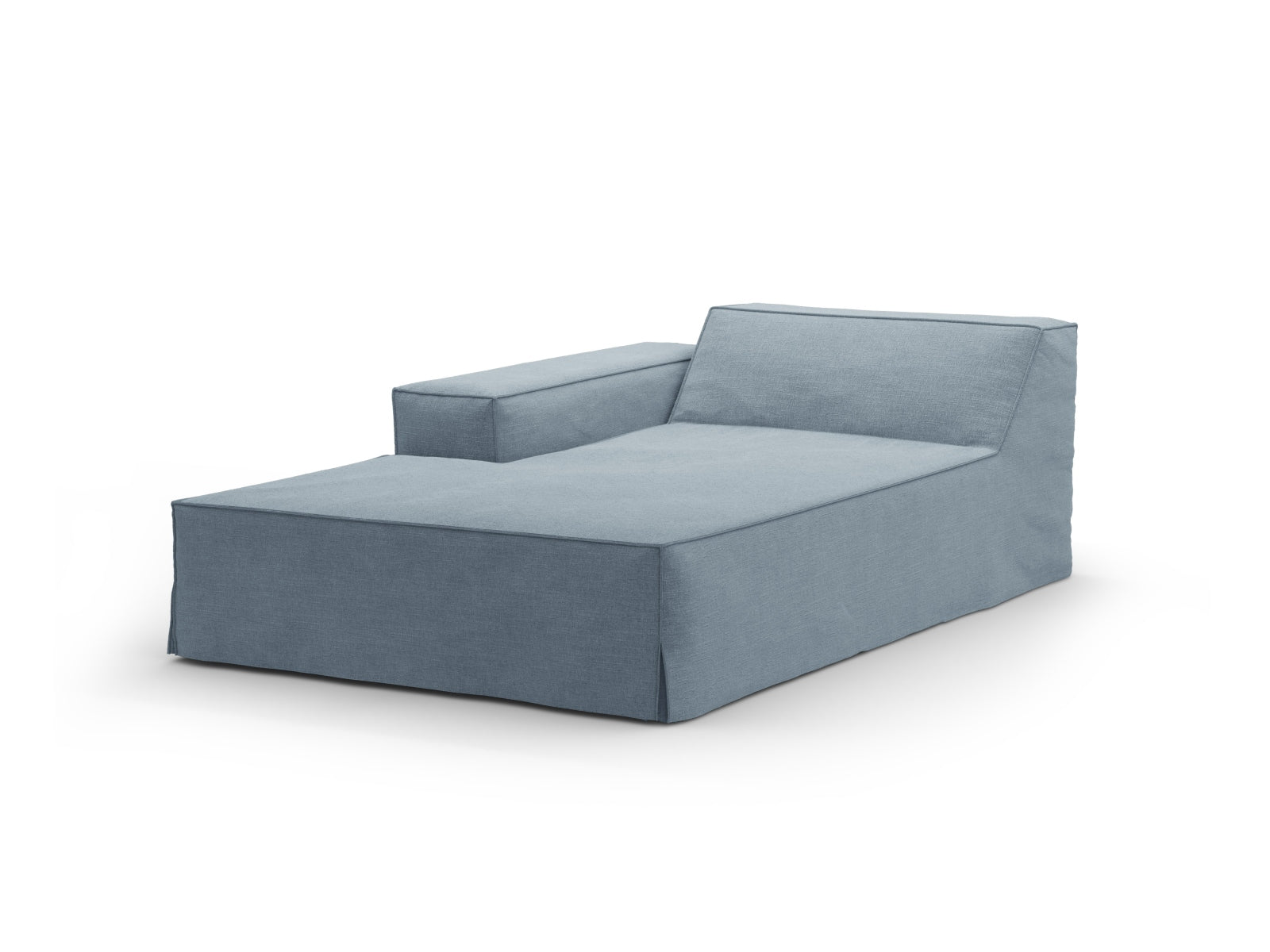 Elegantes Jodie Cover für die linke Modular Chaise Longue von Micadoni, ideal zum Schutz und zur Aufwertung Ihres Sofas.