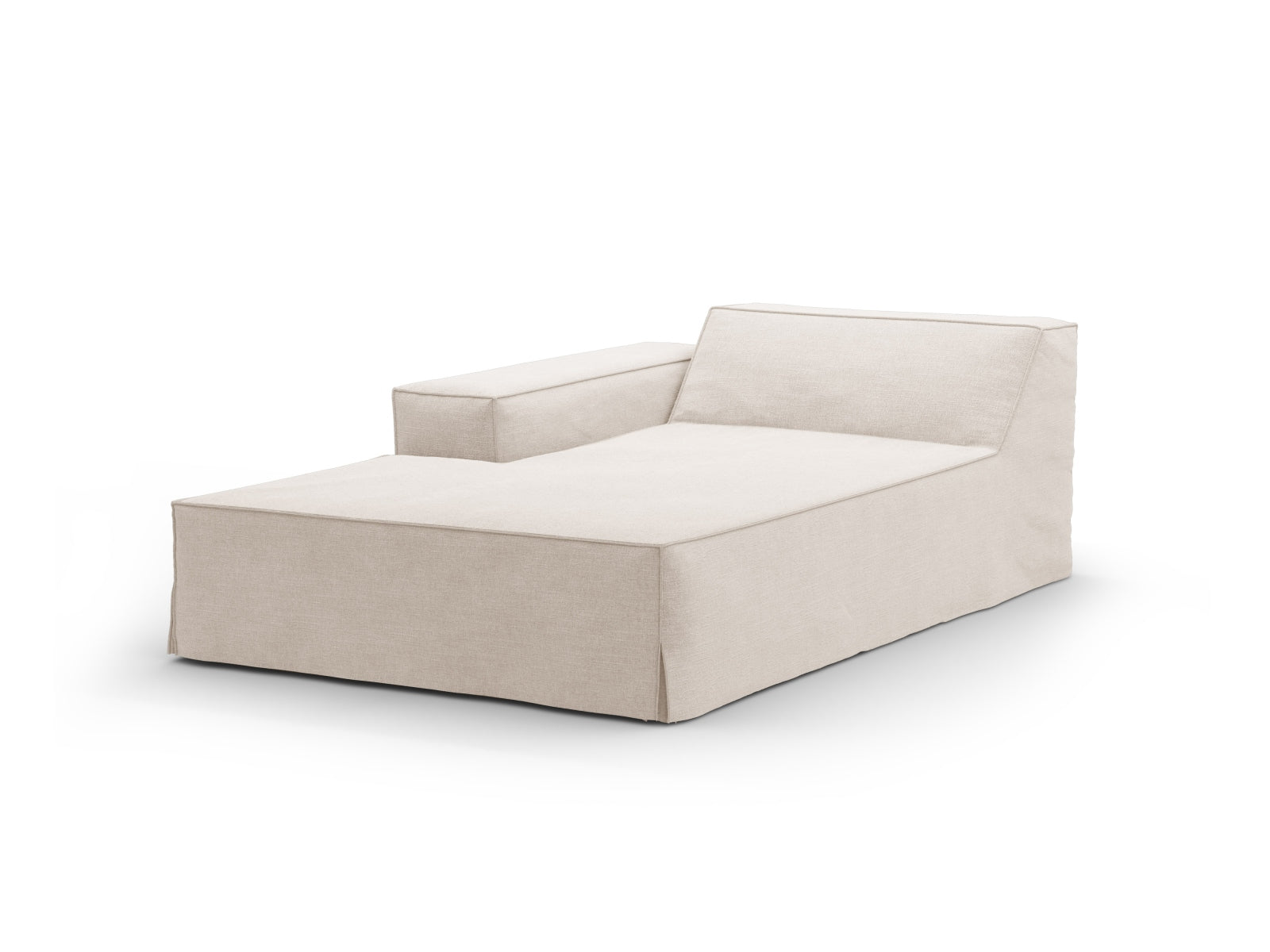 Jodie Cover für Modular Chaise Longue links in Beige-LINS präsentiert im Onlineshop von KAQTU Design AG. Sofa-Zubehör ist von Micadoni