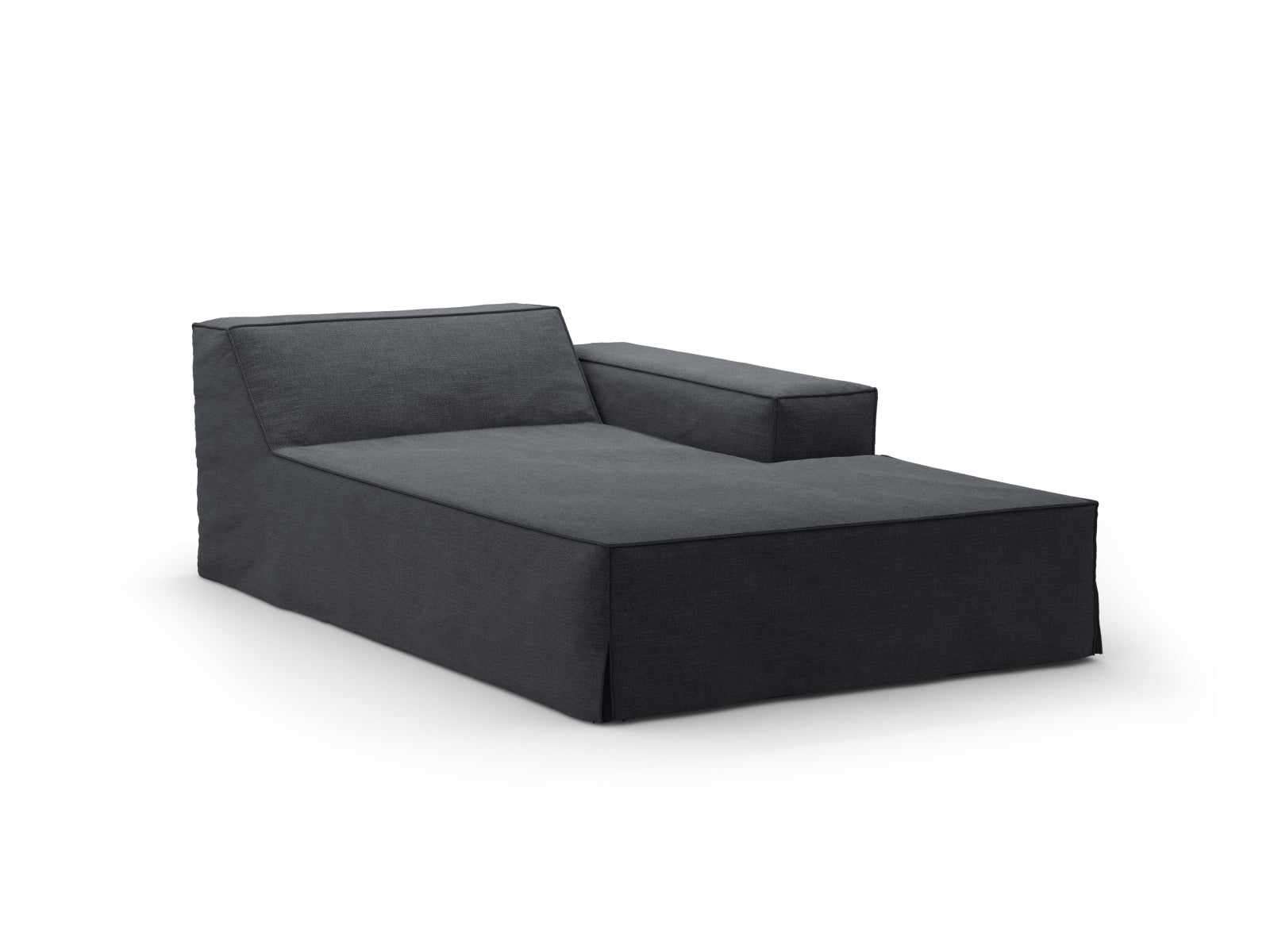 Bezug für Chaise Longue Module rechts Jodie in Grey und Blue-LINS präsentiert im Onlineshop von KAQTU Design AG. Sofa-Zubehör ist von Micadoni