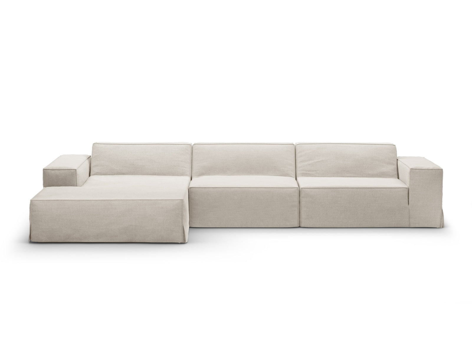 Jodie Cover für Ecksofa links in Natural-LINS präsentiert im Onlineshop von KAQTU Design AG. L-Sofa links ist von Micadoni