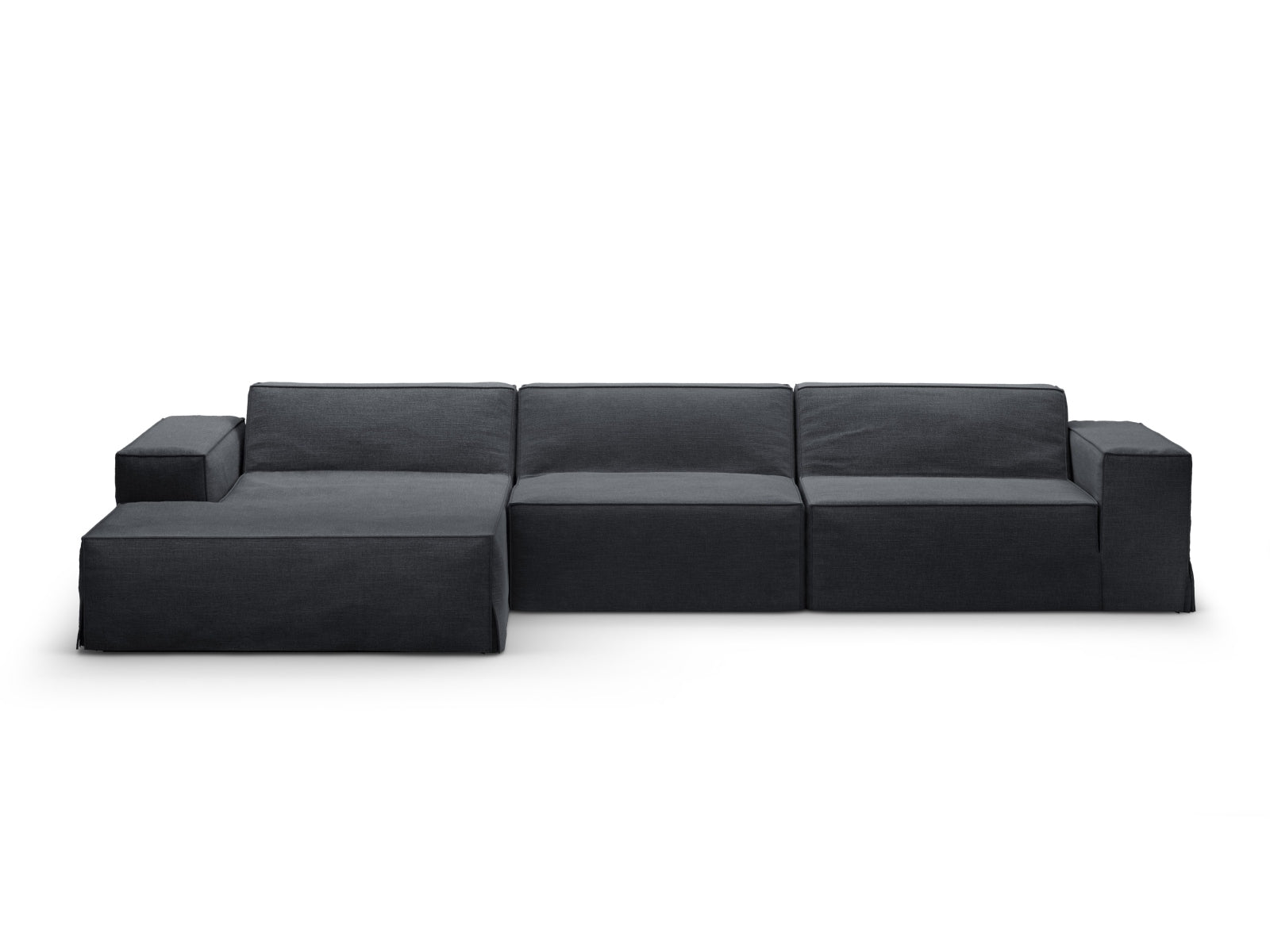 Jodie Cover für Ecksofa links in Grey und Blue-LINS präsentiert im Onlineshop von KAQTU Design AG. L-Sofa links ist von Micadoni