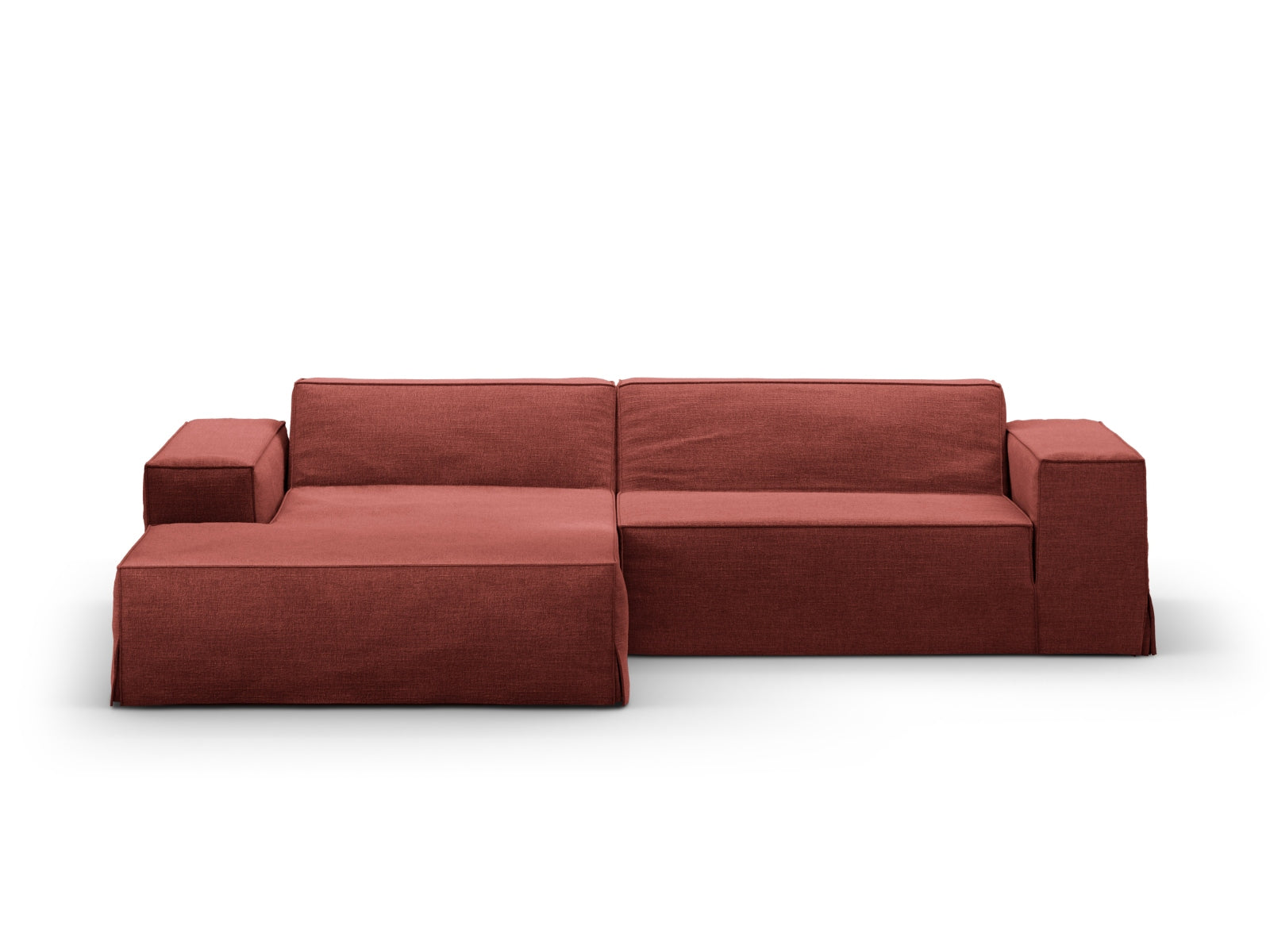Elegantes Jodie Cover für linksseitiges Ecksofa in Cherrywood-LINS, ideal für zeitgemäße Einrichtung. Hochwertige Verarbeitung von Micadoni.