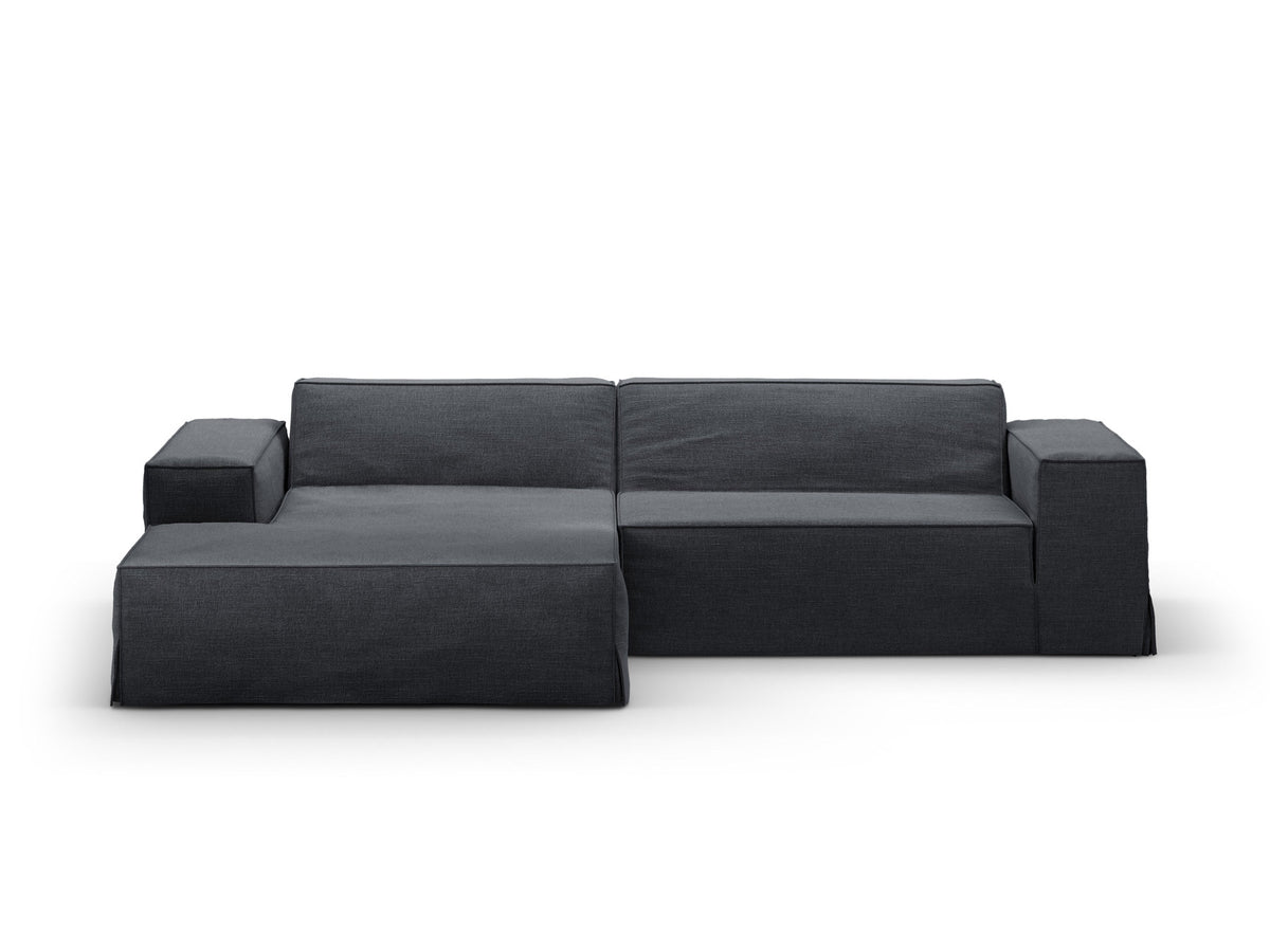 Jodie Cover für Ecksofa links in Grey und Blue-LINS präsentiert im Onlineshop von KAQTU Design AG. Sofa-Zubehör ist von Micadoni