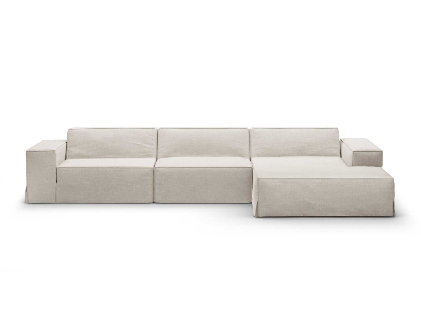 Bezug für Eckmodul rechts Jodie in Natural-LINS präsentiert im Onlineshop von KAQTU Design AG. Sofa-Zubehör ist von Micadoni