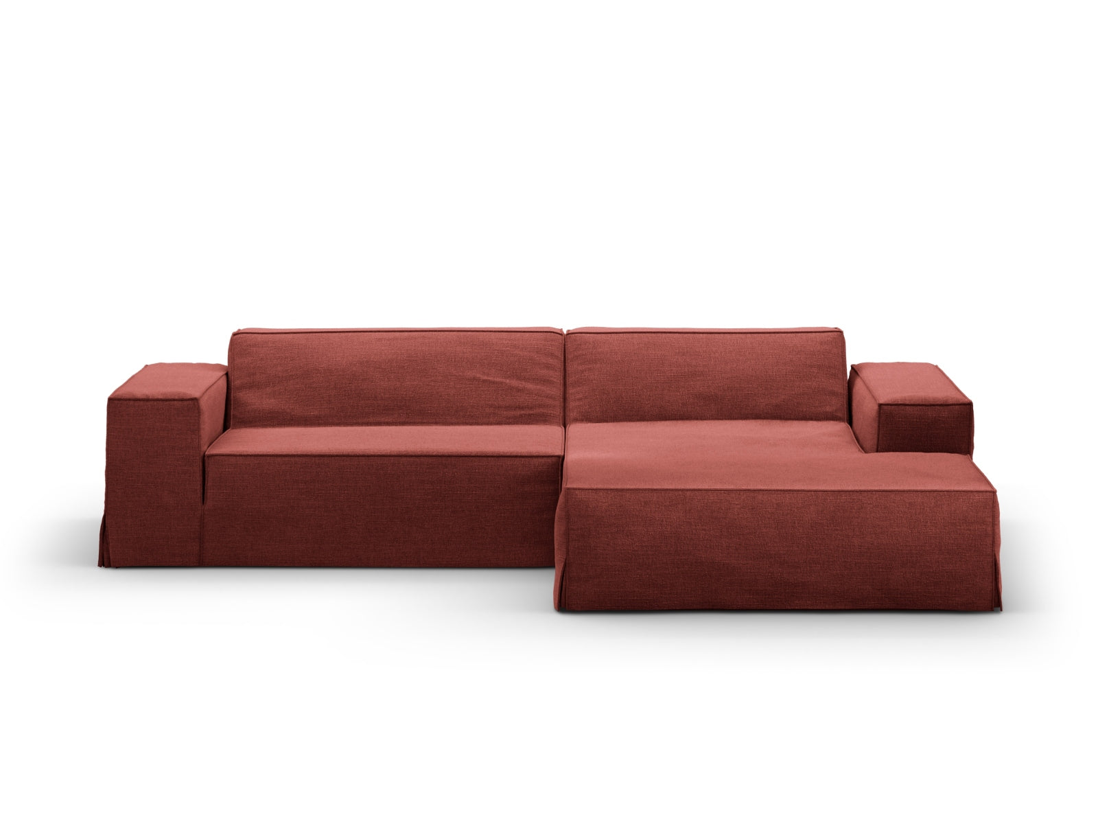 Eleganter Bezug für das rechte Eckmodul Jodie in Cherrywood-LINS, ideal zur Aufwertung Ihres Sofas und für ein modernes Wohnambiente.