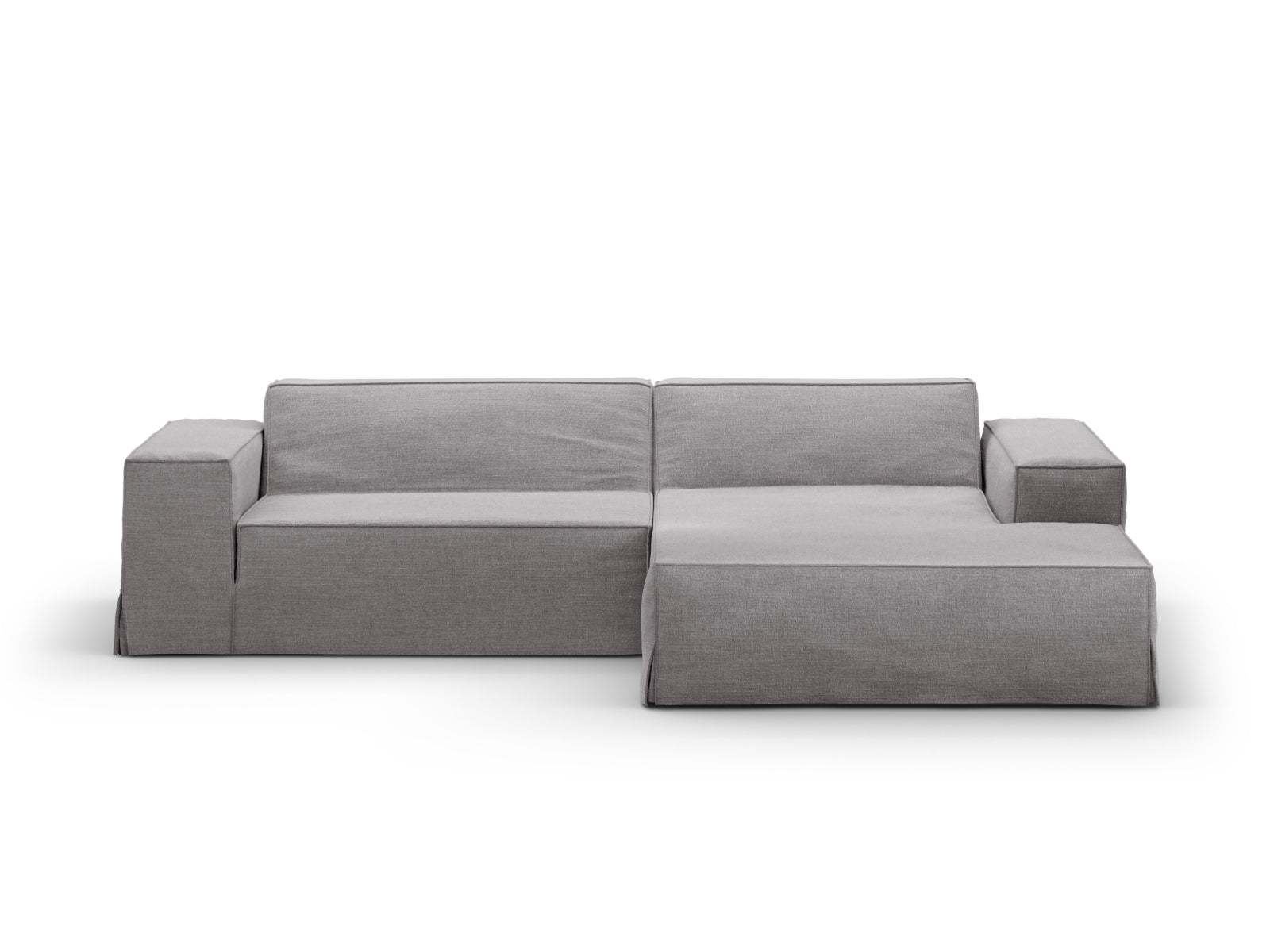 Eleganter Bezug für das rechte Eckmodul Jodie in dezentem Grau, ideal zur Aufwertung Ihrer Sofalandschaft. Hochwertiges Sofa-Zubehör von Micadoni.