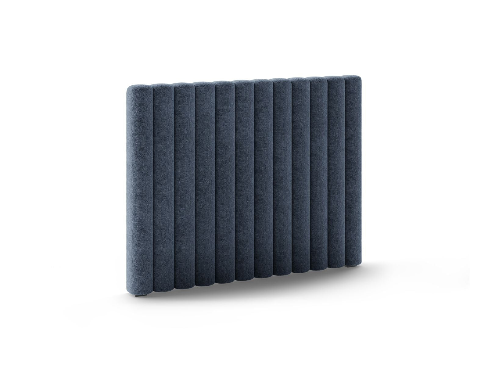 Elegantes Kopfteil Mistero in Dunkelblau, 120 cm breit, ideal für stilvolle Schlafzimmergestaltung, erhältlich bei KAQTU Design AG.