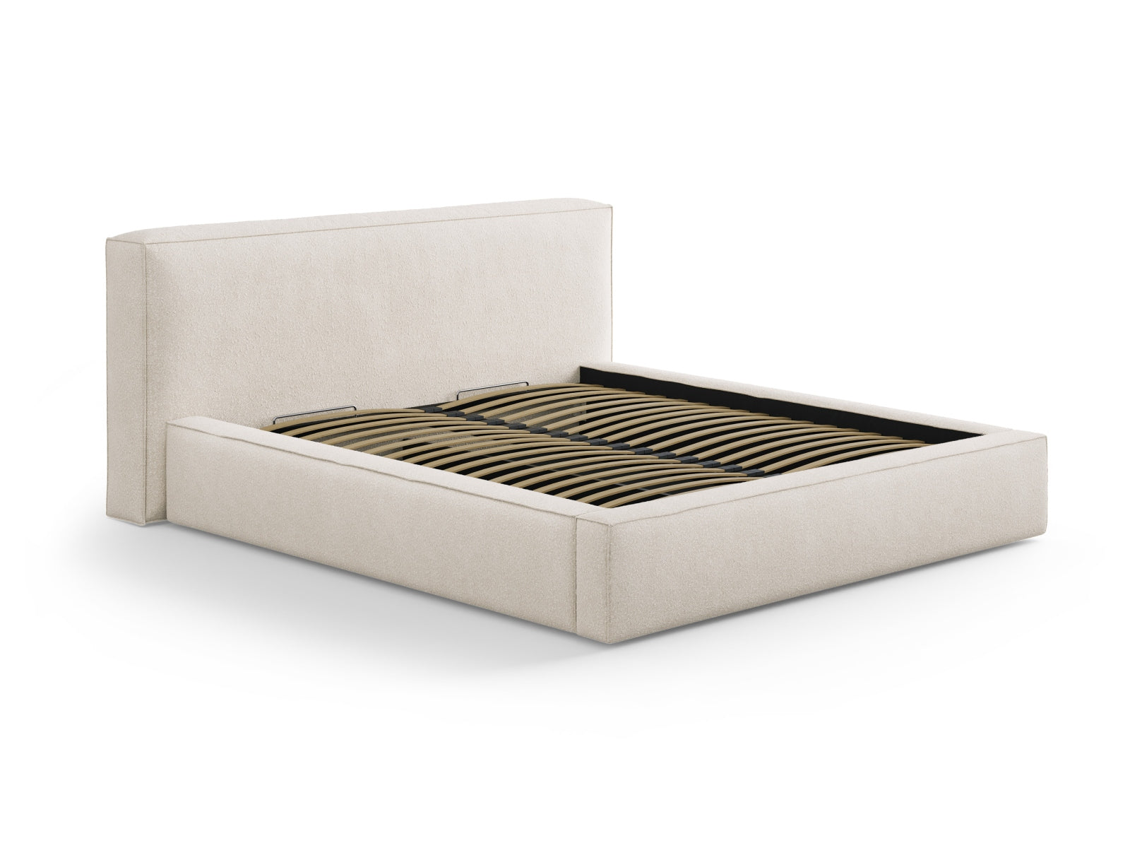 Verleihen Sie Ihrem Schlafzimmer mit dem Olivia Boucle Kopfteil von Micadoni einen Hauch von Eleganz – stilvolles Design und erstklassiger Komfort vereint.