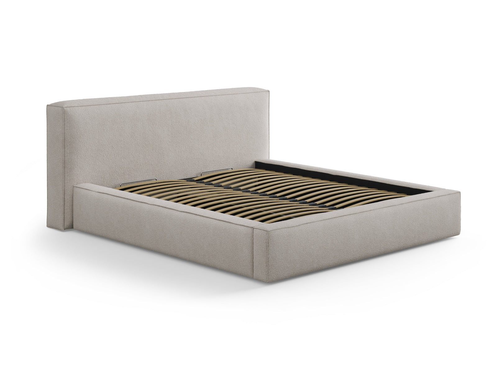 Elegantes Kopfteil "Olivia Boucle" in sanftem Olivgrün, ideal für stilvolle Schlafzimmer. Hochwertige Verarbeitung und modernes Design von Micadoni.