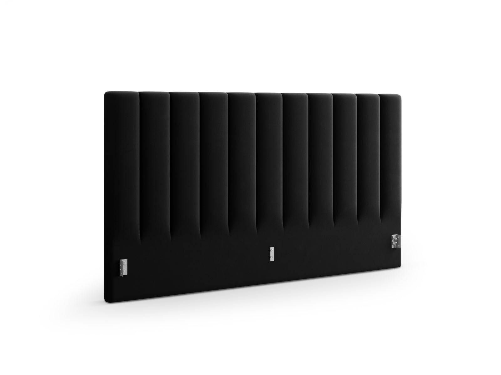 Elegantes Kopfteil Allison in 150 cm Breite, gefertigt aus hochwertigem Black-Bluvel, ideal für stilvolle Schlafzimmergestaltung.