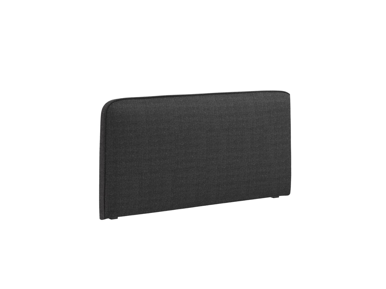 Elegantes Kopfteil Jamie in 140 cm Breite, stilvolles Design in Schwarz, ideal für moderne Schlafzimmer, erhältlich bei KAQTU Design AG.