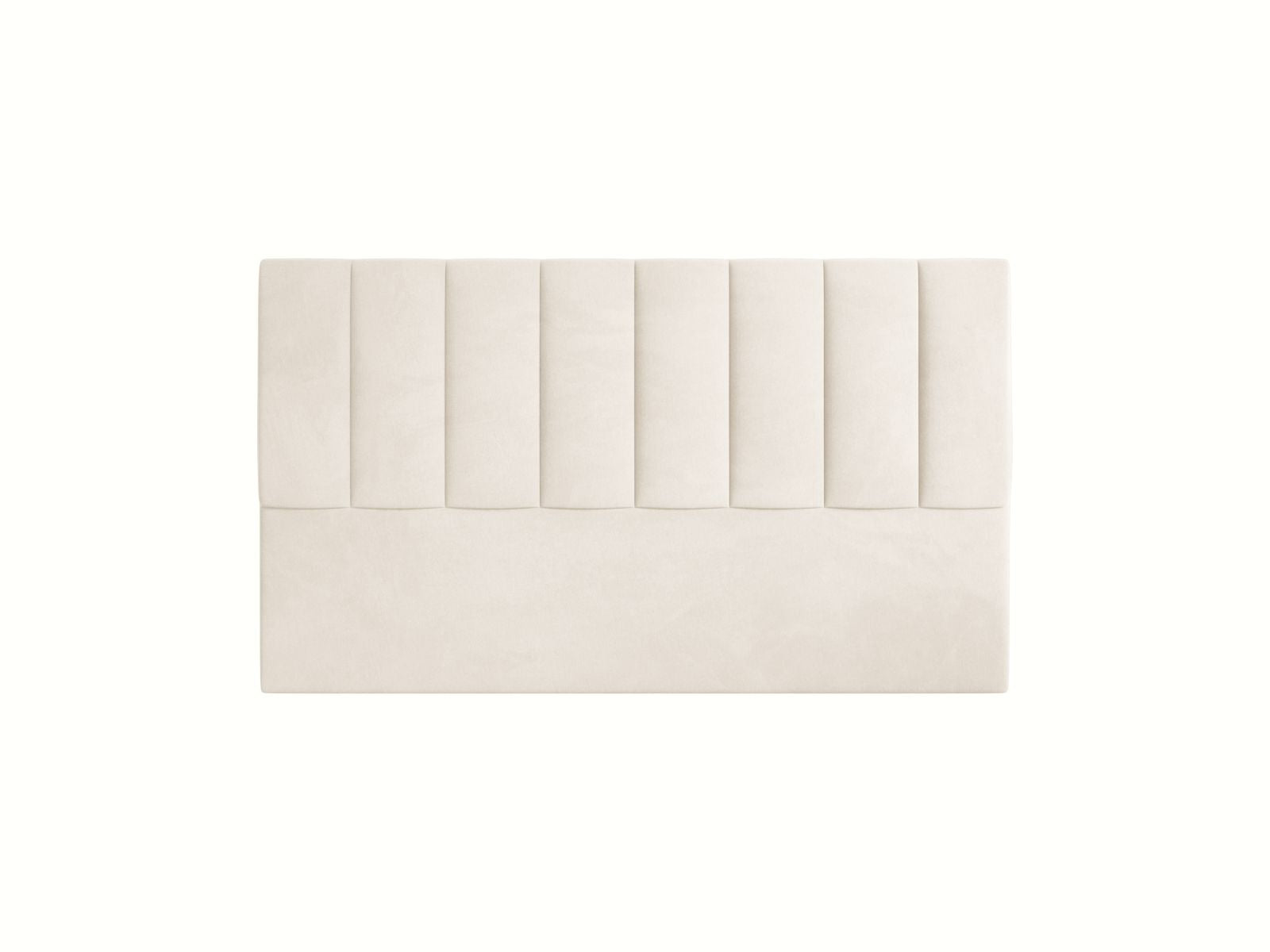 Elegantes Kopfteil Marl in 160 cm Breite, aus luxuriösem Ivory-Magic Velvet, ideal für ein zeitgemäßes Schlafzimmerdesign.