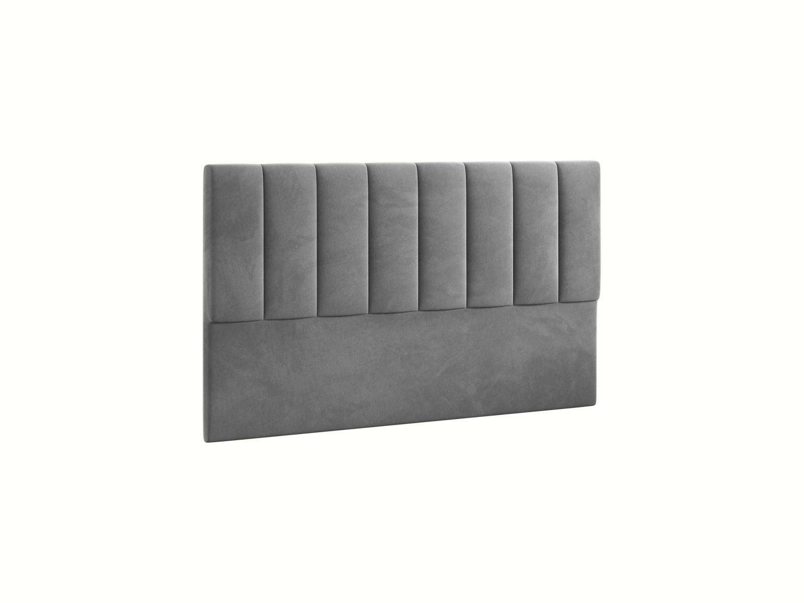 Stilvolles Kopfteil Marl in 160 cm Breite, gefertigt aus luxuriösem Dark Grey-Magic Velvet, perfekt für ein elegantes Schlafzimmerambiente.