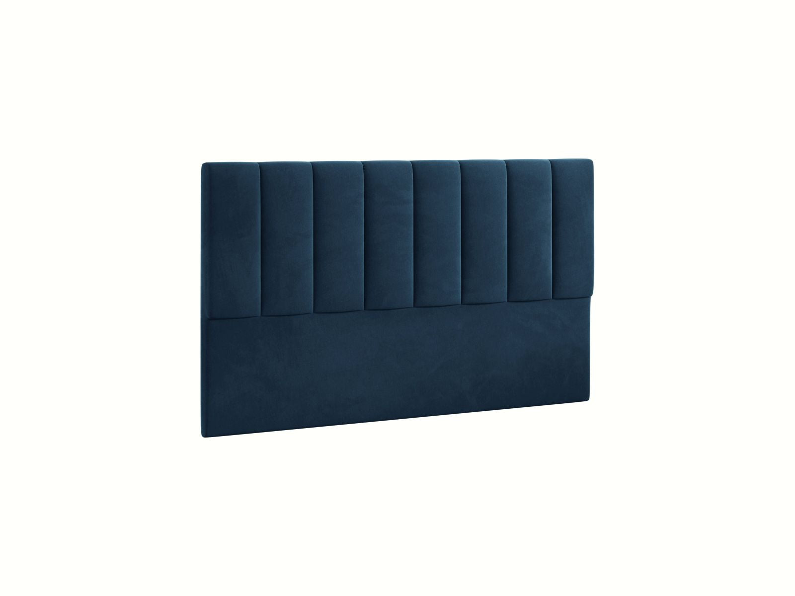 Stilvolles Kopfteil Marl in 160 cm Breite, aus luxuriösem Navy Blue-Magic Velvet, perfekt für ein elegantes Schlafzimmerambiente.