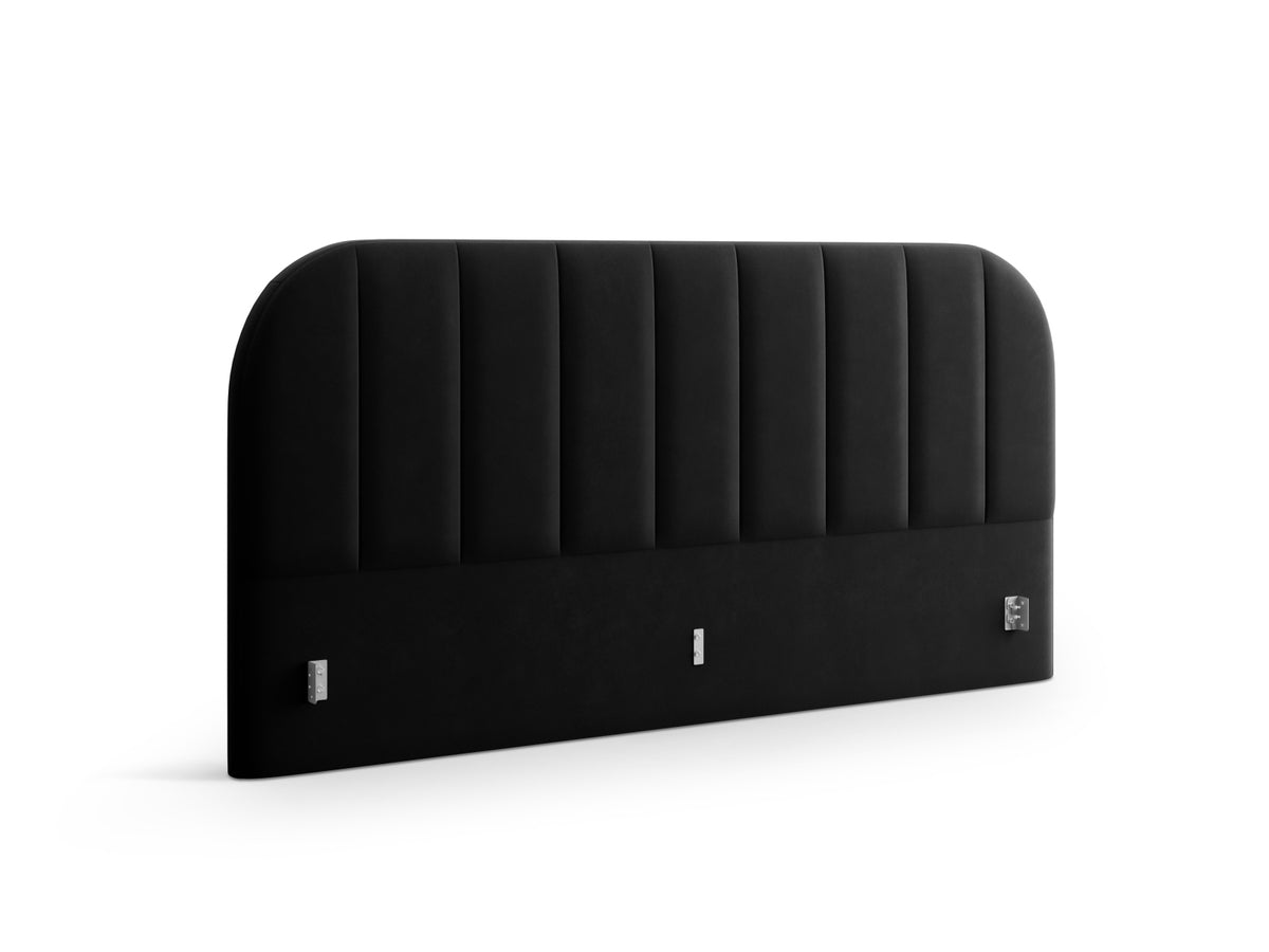Billy Velour Headboard in Black-Bluvel präsentiert im Onlineshop von KAQTU Design AG. Kopfteile ist von Micadoni