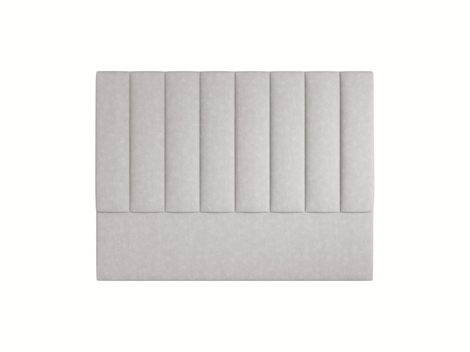 Elegantes Kopfteil Marl in sanftem Hellgrau, 160 cm breit, ideal für ein modernes und stilvolles Schlafzimmer von Micadoni.