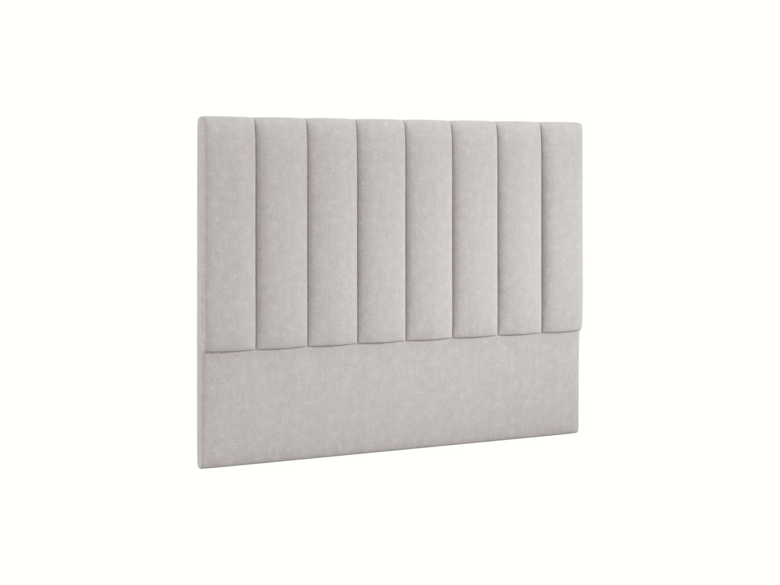 Stilvolles Kopfteil Marl in zartem Hellgrau, 160 cm breit, perfekt für ein elegantes Schlafzimmerambiente von Micadoni.