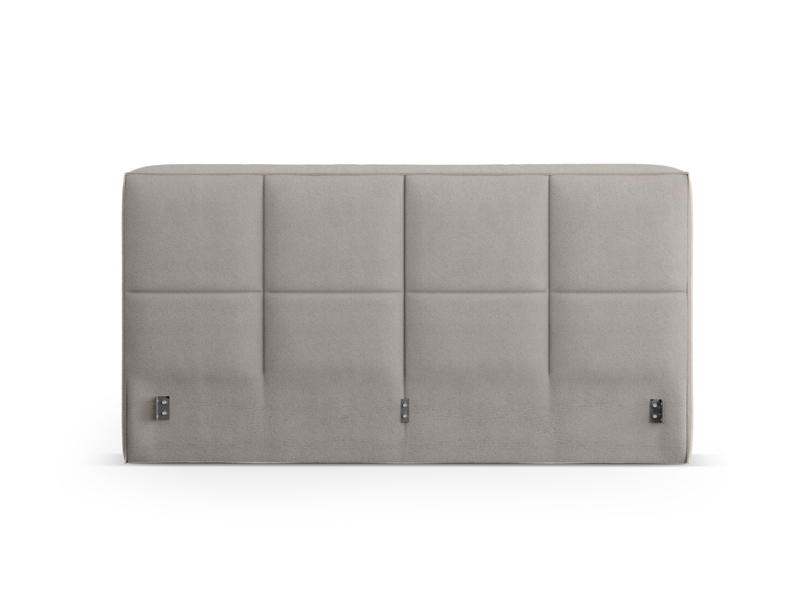 Elegantes Darren Boucle Kopfteil in warmem Dunkelbeige, perfekt für ein modernes Schlafzimmerdesign und gemütliche Akzente.