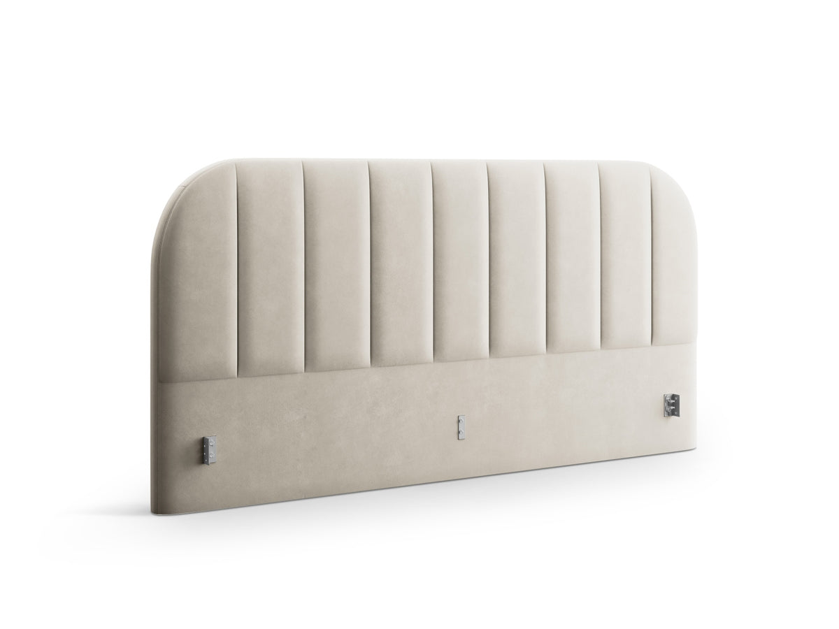 Billy Velour Headboard in Dark Beige-Bluvel präsentiert im Onlineshop von KAQTU Design AG. Kopfteile ist von Micadoni