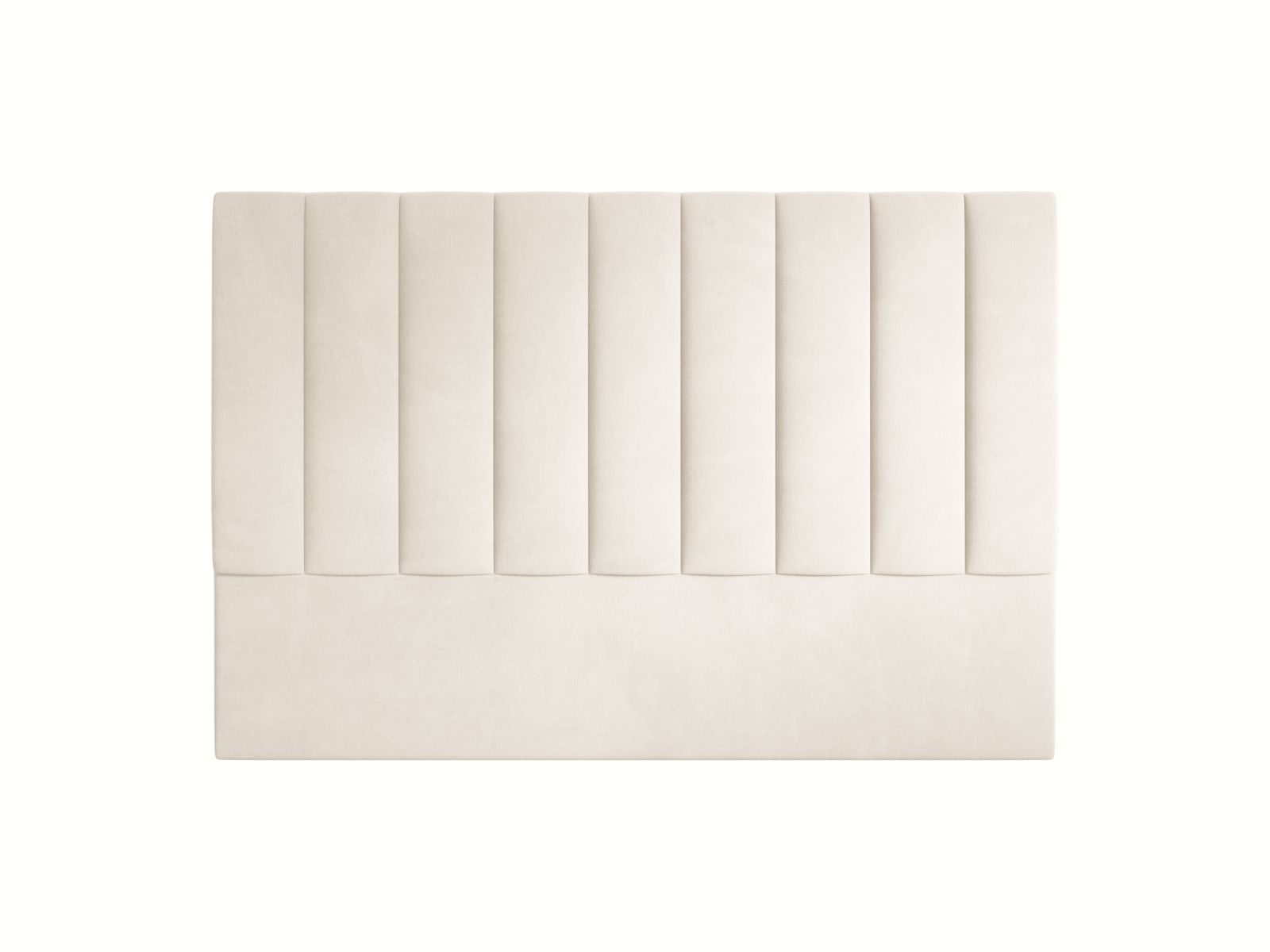 Elegantes Kopfteil Marl in 180 cm Breite, aus luxuriösem Ivory-Magic Velvet, ideal für ein modernes und stilvolles Schlafzimmerdesign.
