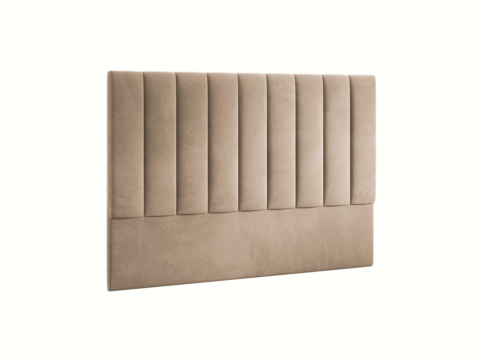 Stilvolles Kopfteil Marl in 180 cm, aus luxuriösem Magic Velvet in sanftem Almond Beige, perfekt für eine elegante Schlafzimmeratmosphäre.