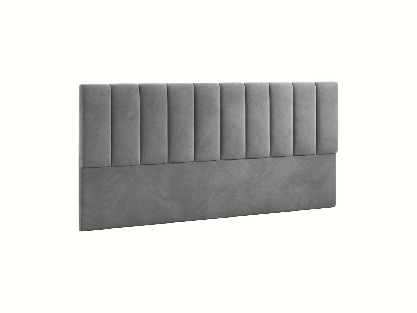 Elegantes Kopfteil Marl in 200 cm, gefertigt aus hochwertigem Dark Grey-Magic Velvet, ideal für stilvolle Schlafzimmergestaltung.
