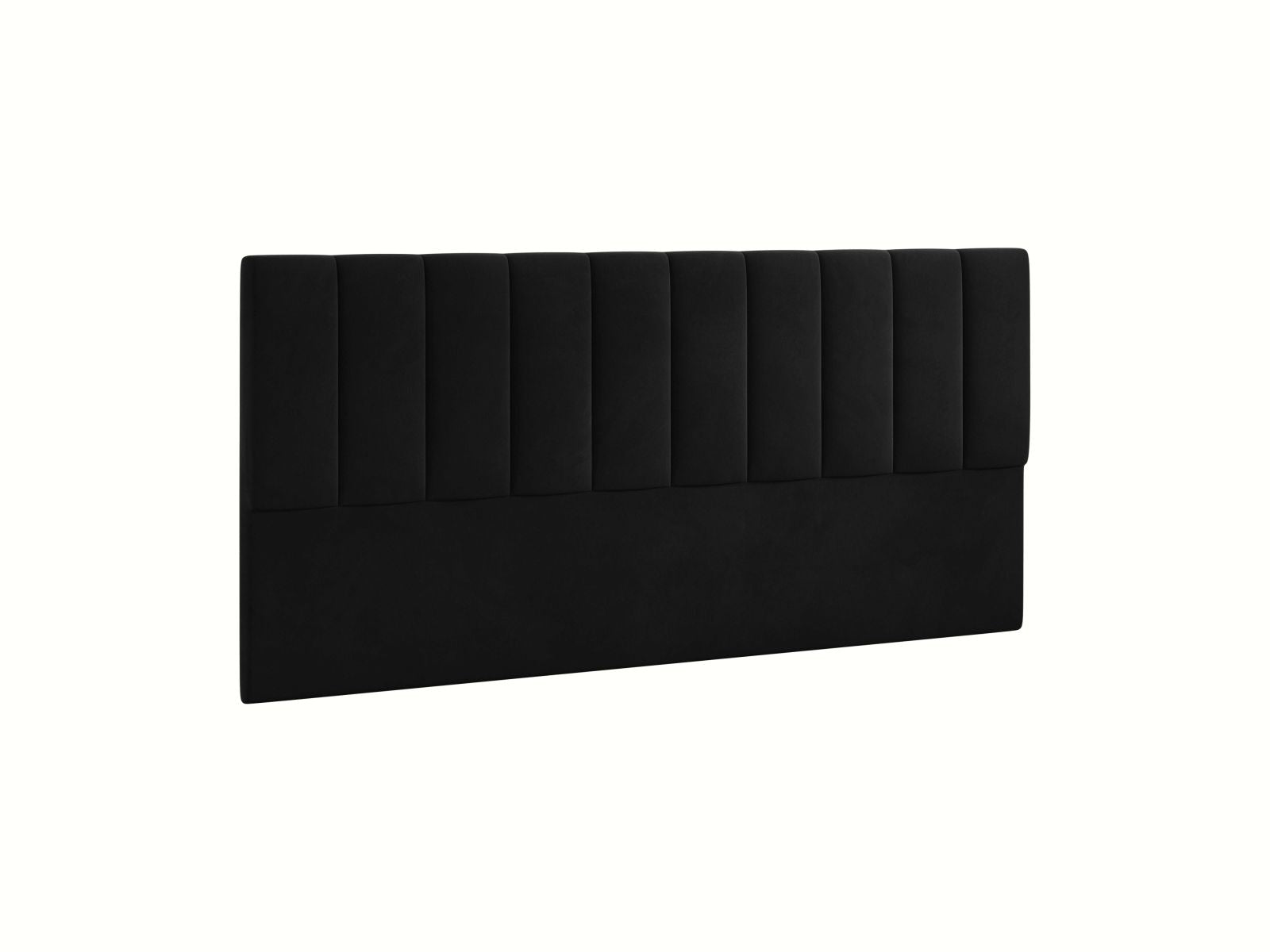 Elegantes Kopfteil Marl in 200 cm Breite, gefertigt aus hochwertigem Black-Magic Velvet, ideal für stilvolle Schlafzimmergestaltung.