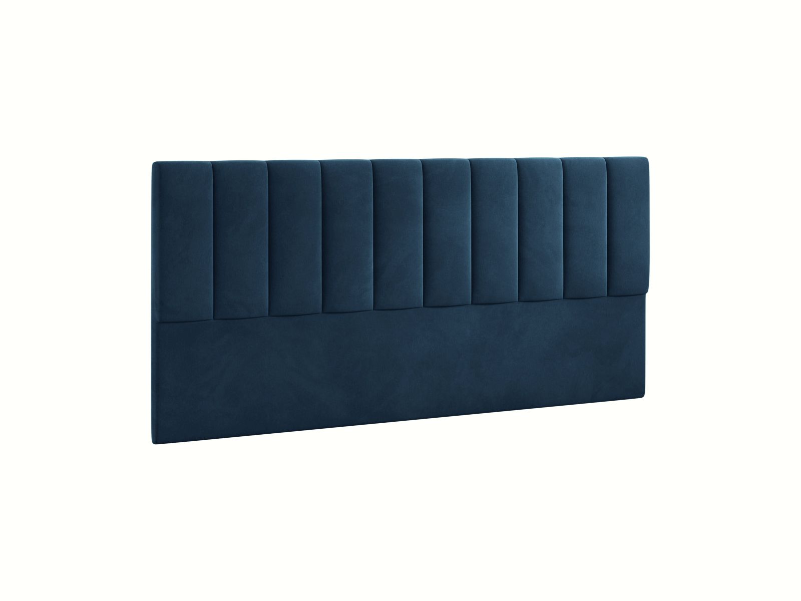 Elegantes Kopfteil Marl in tiefem Navy Blue aus Magic Velvet, ideal für stilvolle Schlafzimmergestaltung. Perfekt für Betten bis 200 cm.