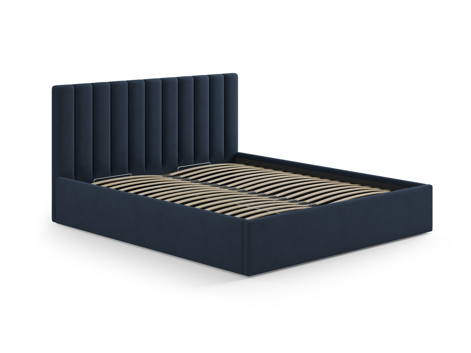 Stilvolles Kopfteil Allison in Royal Blue, 210 cm, von Micadoni. Perfekte Ergänzung für moderne Schlafzimmer mit elegantem Design.