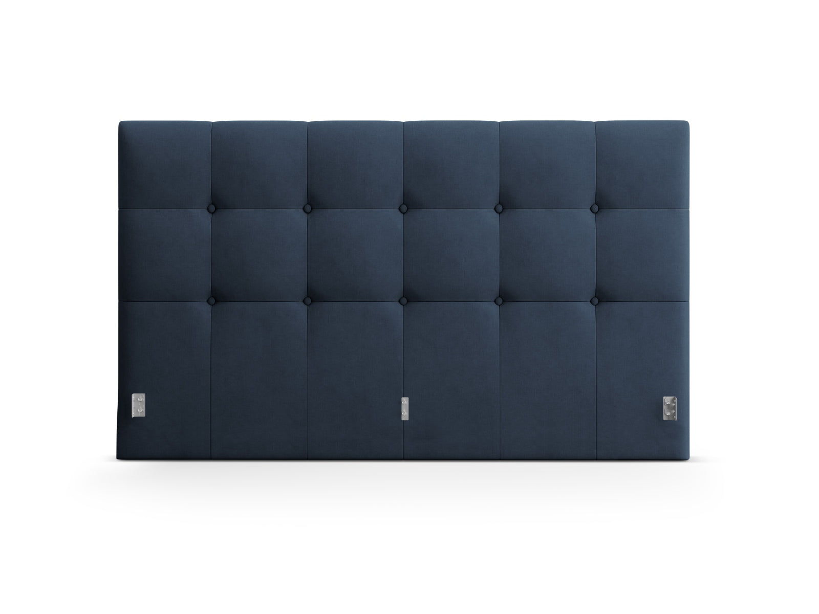 Elegantes Kopfteil Phaedra in tiefem Blau, ideal für zeitgemäße Schlafzimmergestaltung und als stilvolles Designelement.