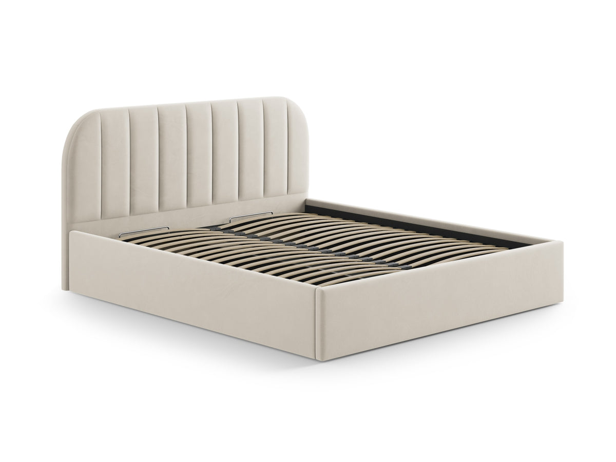 Billy Velour Headboard in Dark Beige-Bluvel präsentiert im Onlineshop von KAQTU Design AG. Kopfteile ist von Micadoni